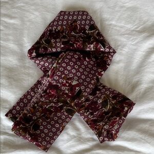 J. Jill Floral Burgundy Scarf